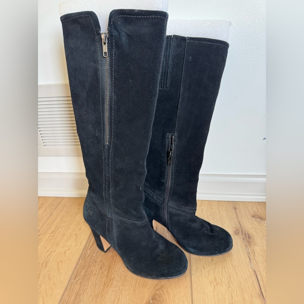 Bronx Alexandra black suede boots 36